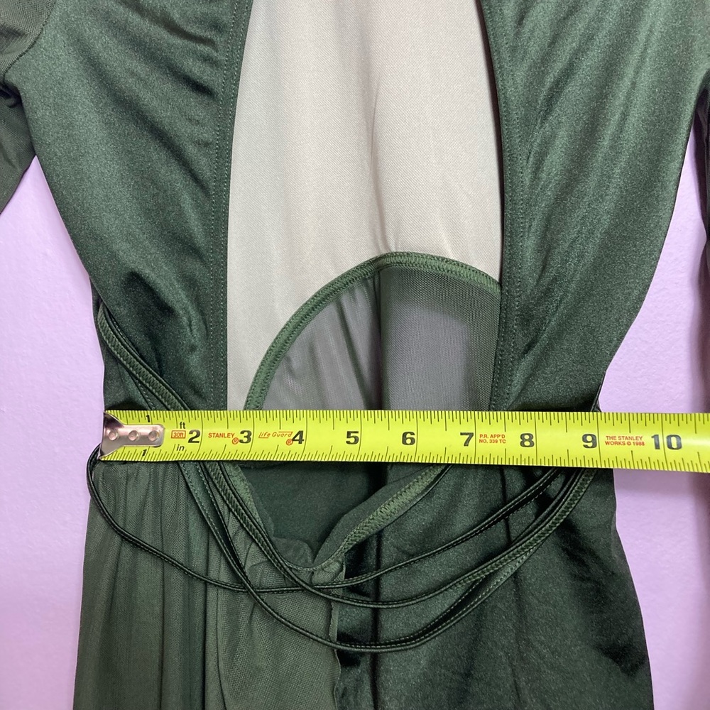 Weissman Dance Bodysuit with Train Green Size Medium Great Stretch - Picture 4 of 4